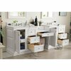 James Martin Vanities De Soto 94in Double Vanity Set, Bright White w/ 3 CM White Zeus Quartz Top 825-V94-BW-DU-WZ